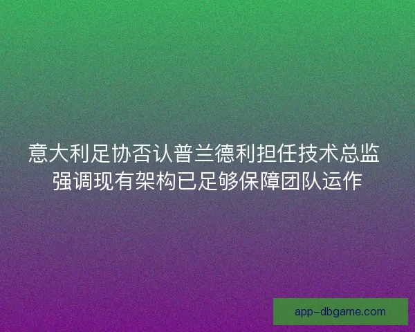 意大利足协否认普兰德利担任技术总监 强调现有架构已足够保障团队运作