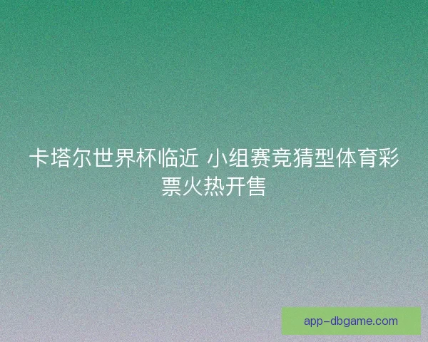 卡塔尔世界杯临近 小组赛竞猜型体育彩票火热开售 卡塔尔世界杯临近 小组赛竞猜型体育彩票火热开售